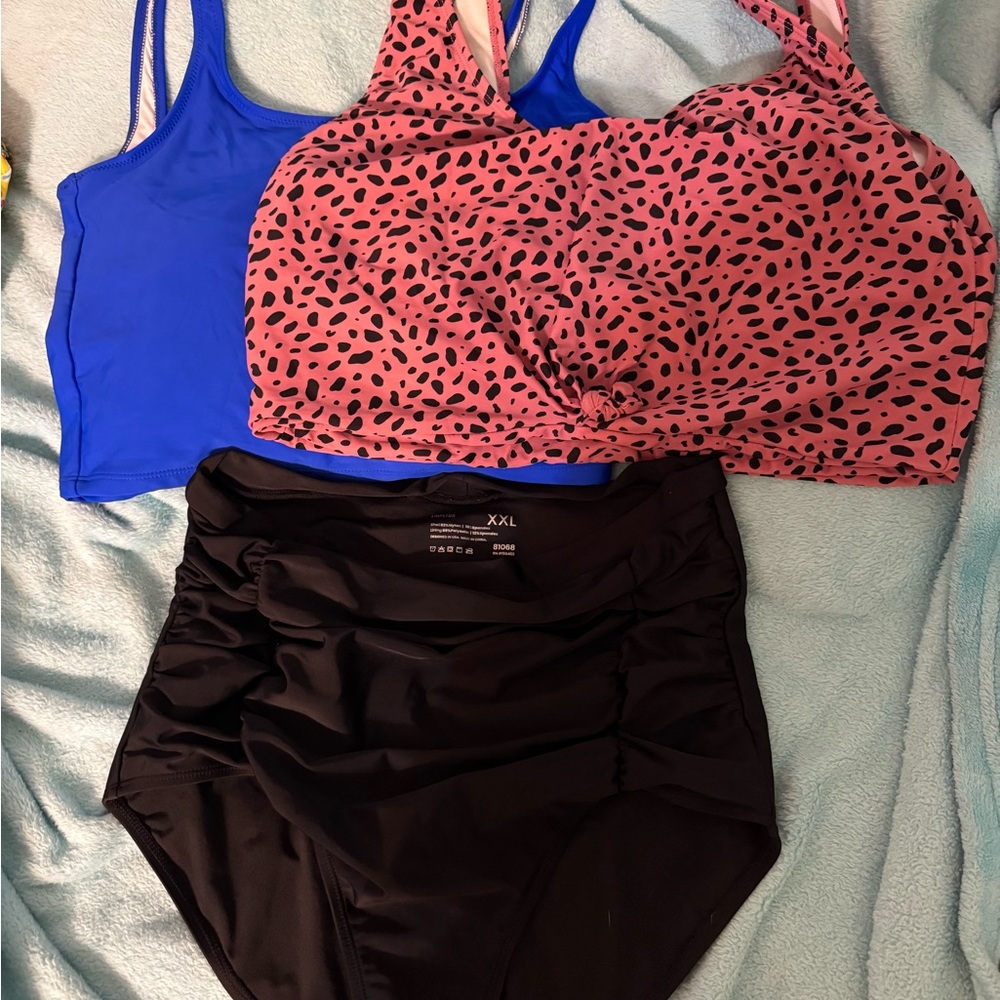 Shapermint Pink and Blue Bikini Set